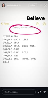 Still taken from Ledecky's Instagram (Source: @katieledecky/Instagram)